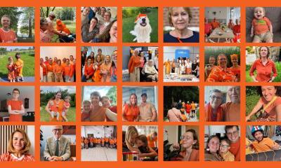 oranje foto's