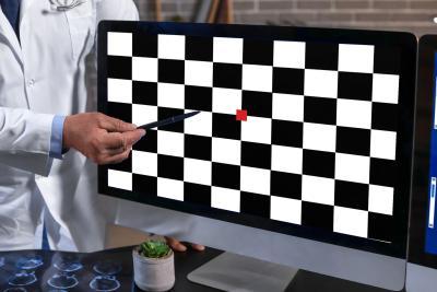 Computerscherm met VEP-test