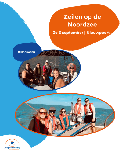 Zeilen op de Noordzee affiche