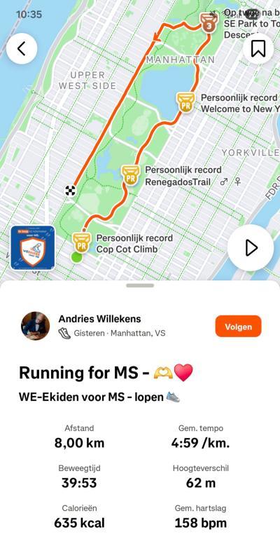 WE-Ekiden in Manhattan - Strava