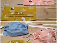 Mondmaskers tvv jongerenwerking gemaakt door Ellen