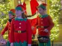 sandys kerststand kerstman en elven